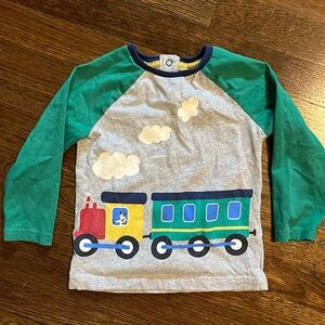Baby Boden Train Long Sleeve Shirt, Size 18-24 months